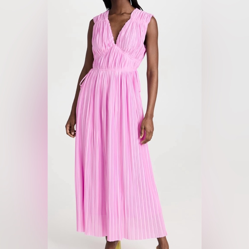 Endless Rose Pink Pleated Dress - color orchid - size Large